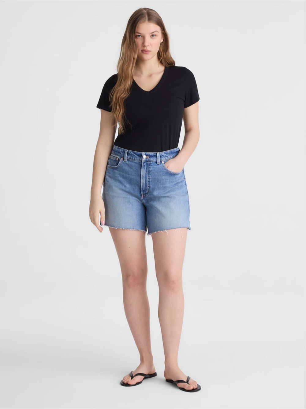 The Curvy Perfect Vintage Mid-Length Jean Short